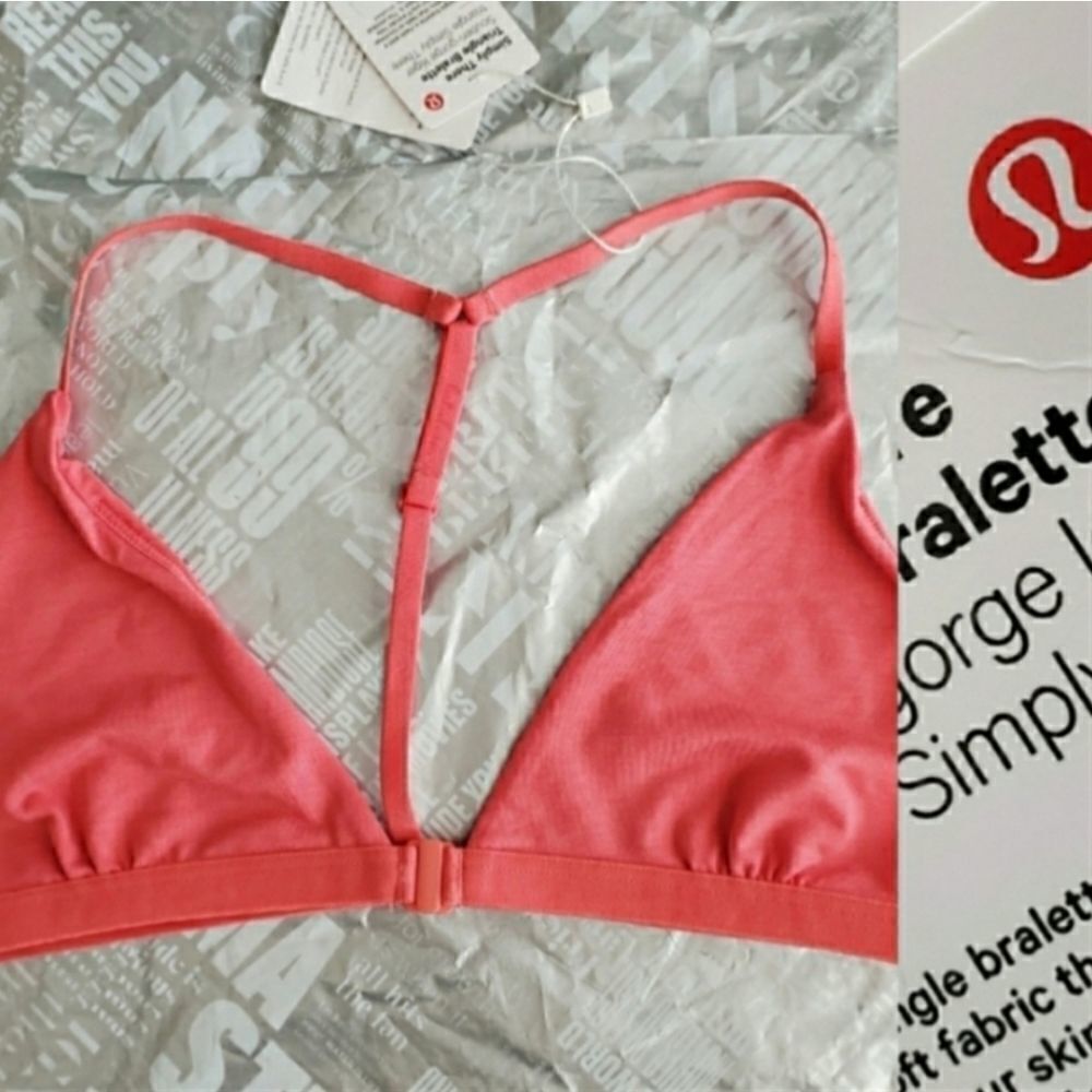 NEW LULULEMON SIMPLY THERE BRA BRALETTE CORAL LARGE SOLD OUT L NWT